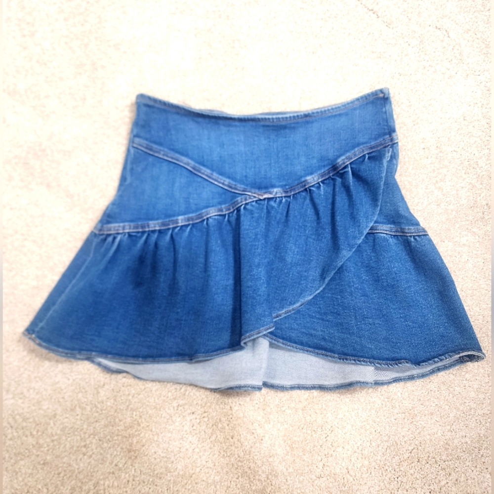 MOTHER The Minx denim miniskirt